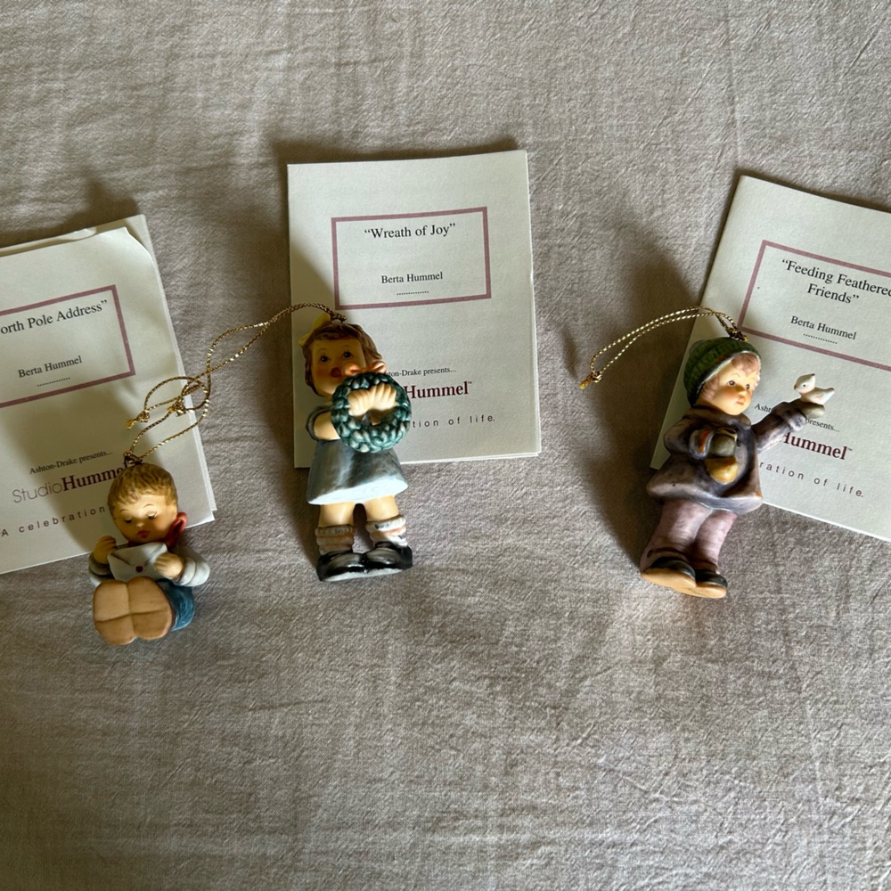 Studio Hummel Set of 3 Ornaments